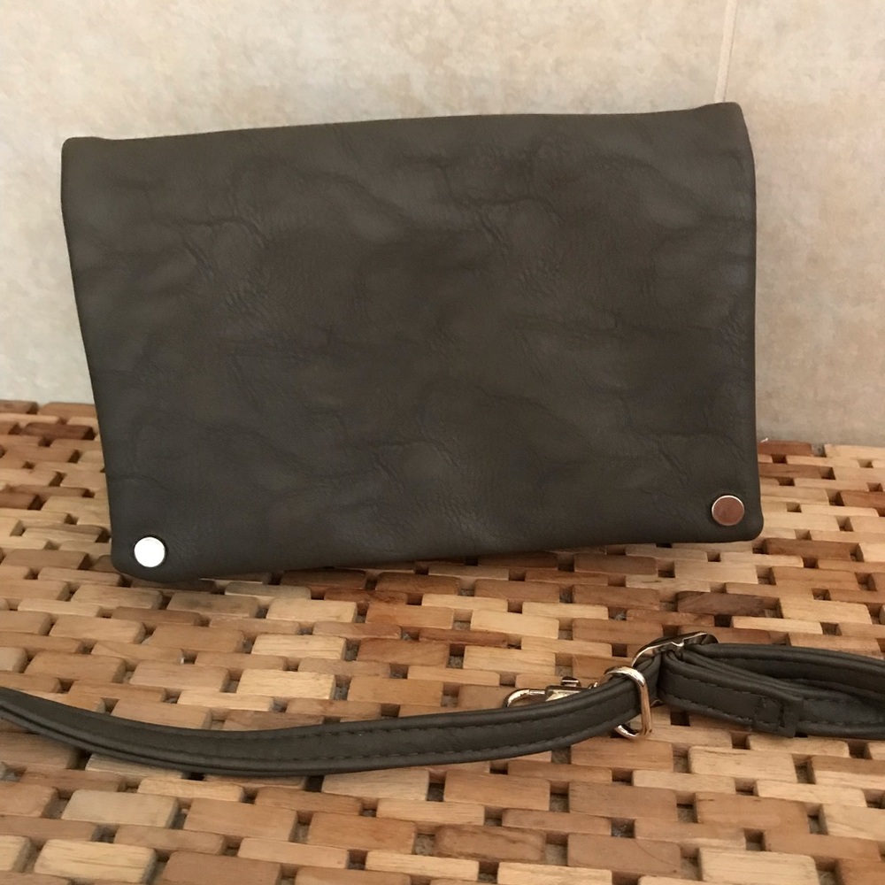 Charcoal Clutch/Crossbody bag